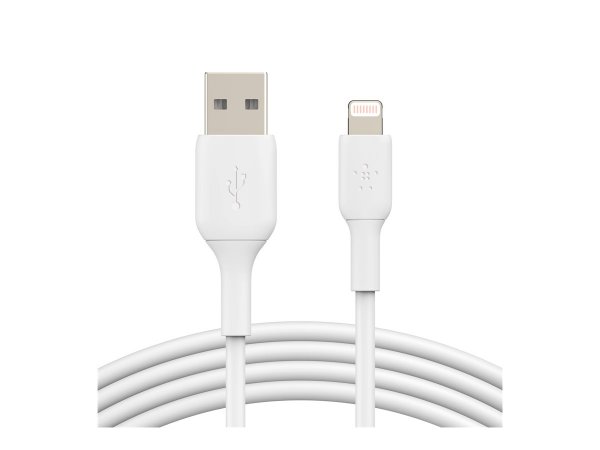 Belkin CAVO PVC DA USB-A A LIGHTNING 1M - BIANCO - 1 m - Lightning - USB A - Maschio - Maschio - Bia