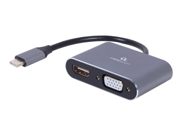 Gembird A-USB3C-HDMIVGA-01 - 3.2 Gen 1 (3.1 Gen 1) - USB tipo-C - Uscita HDMI - 3840 x 2160 Pixel