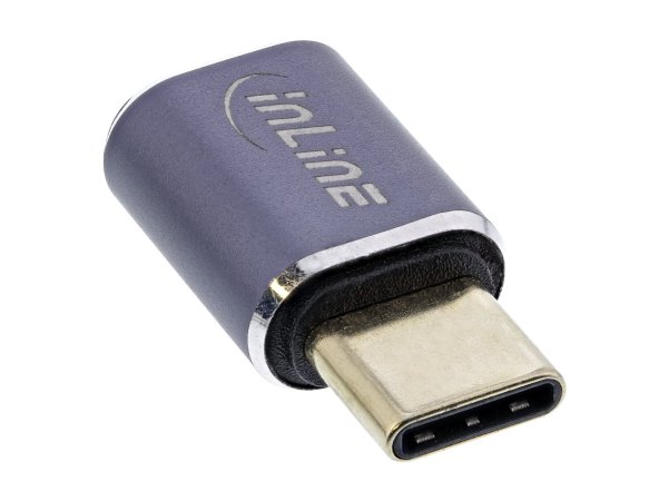 InLine Adattatore USB4 - USB-C maschio/femmina - alluminio - grigio