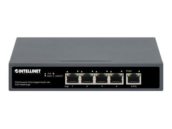 Intellinet Switch - 4 x/1000 PoE++ 1 PoE Durchführung - Interruttore - 1 Gbps