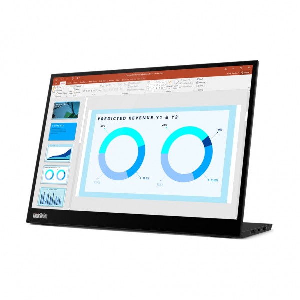 Lenovo ThinkVision M14d Monitor - 35,6 cm (14") - 2240 x 1400 Pixel - 2.2K - LED - 8 ms - Nero