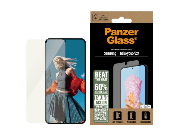 PanzerGlass All-in-One Screen Protector für Samsung Galaxy S25