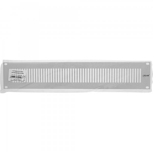 InLine 19" piastra cieca perforata - 1U - grigio RAL 7035