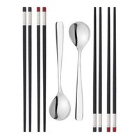 Zwilling 39180-001-0 - Essstäbchen-Set - Schwarz - Edelstahl - Kunststoff - e - 212 - 10-pezzo - Pla