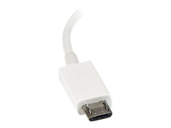 StarTech.com Cavo Adattatore micro USB a USB femmina OTG da viaggio 12cm M/F - Bianco - 0,127 m - Mi