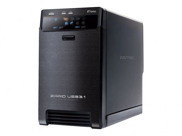 FANTEC QB-X2U31R - 3.5" - SATA - Seriale ATA II - Serial ATA III - 0,1,BIG - Nero - 1 ventola(e) - M