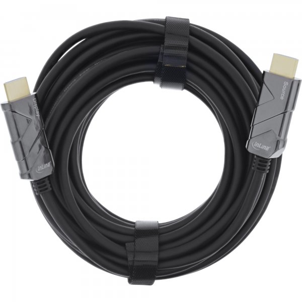 InLine Cavo HDMI AOC - Ultra High Speed HDMI Cable - 8K4K - nero - 25m