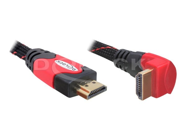 Delock 2m HDMI - 2 m - HDMI tipo A (Standard) - HDMI tipo A (Standard) - 10,2 Gbit/s - Nero - Rosso