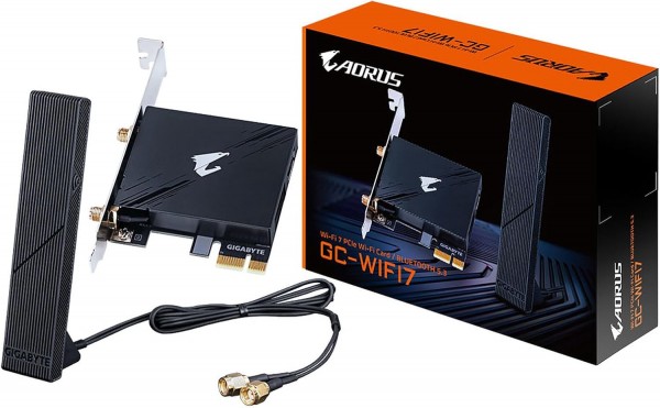 Gigabyte GC-WIFI7 - Interno - Wireless - PCI Express - WLAN / Bluetooth - 5800 Mbit/s - Nero