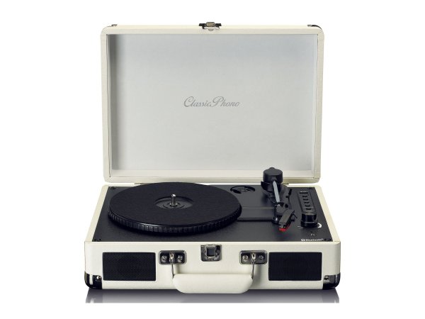 Lenco TT-115CR - Giradischi con trasmissione a cinghia - Manuale - Crema - Pelle - Metallo - Plastic