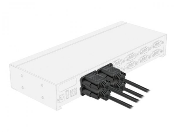Delock Seriell Kabel RS-232 D-Sub9 Stecker zu Buchse - Cavo - Digitale/dati