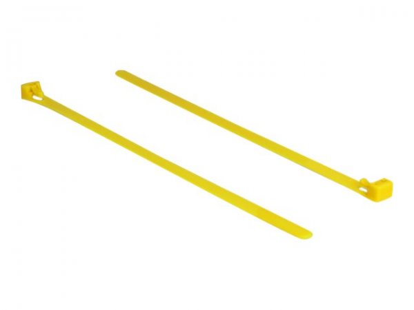 Delock 18759 - Fascetta sganciabile - Nylon - Giallo - 200 mm - 7,5 mm - 100 pz