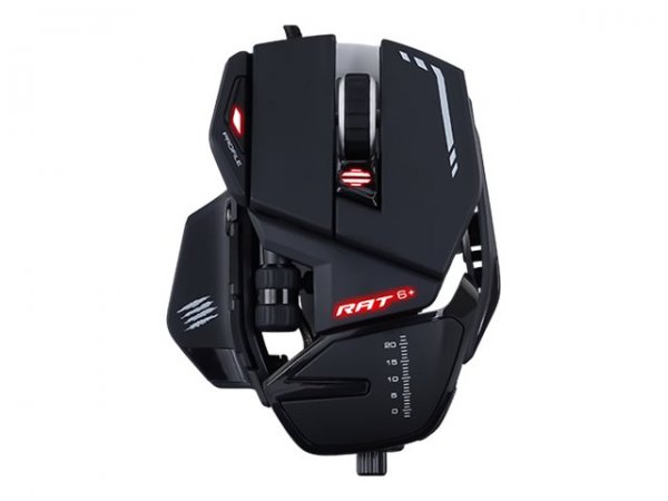 Mad Catz R.A.T. 6+ - Mano destra - Ottico - USB tipo A - 12000 DPI - 12000 fps - Nero