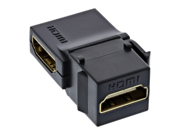 InLine HDMI Keystone Snap-In insert 4K/60Hz - presa HDMI A - angolata - nero
