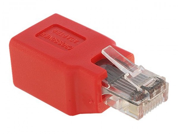 Delock RJ45 Crossover Adapter male - female - RJ45 M/F - Rosso