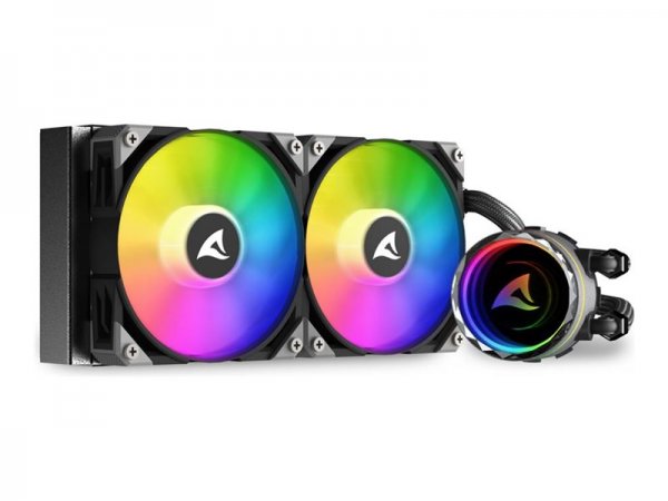 Sharkoon S80 RGB - Raffreddatore di liquidi tutto in uno - 12 cm - 600 Giri/min - 2000 Giri/min - 35