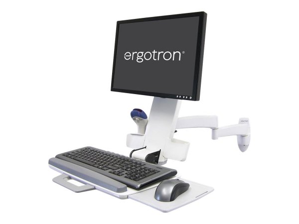 Ergotron 200 Series Combo Arm - 8,2 kg - 61 cm (24") - 75 x 75 mm - 100 x 100 mm - Bianco