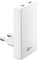 Goobay USB-C PD GaN 90° Dual-Schnelladegerät 65 W weiß 65 Watt