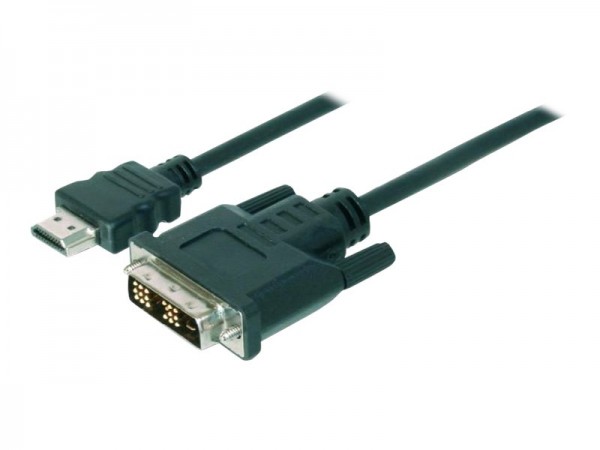 DIGITUS Cavo adattatore HDMI - 3 m - HDMI tipo A (Standard) - DVI-D - Nichel - 1920 x 1080 Pixel - R