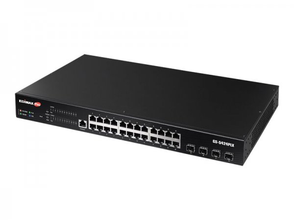 Edimax Pro GS-5424PLX Switch Smart 24 x - Interruttore - Vetroresina (lwl)