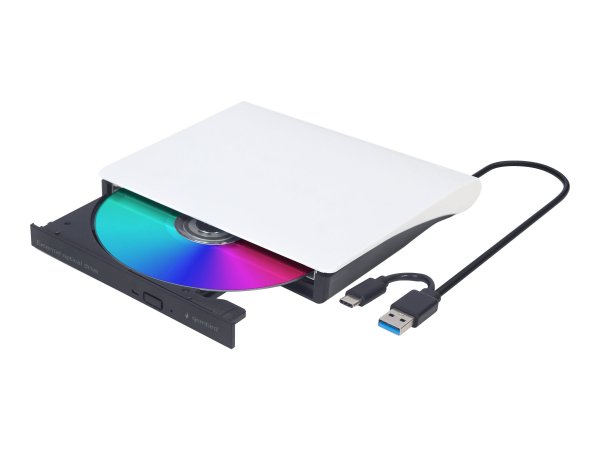 Gembird DVW EXT SLIM DVD-USB-031 white USB-C&3.1 DVD CD - Masterizzatore dvd - CD: 24x