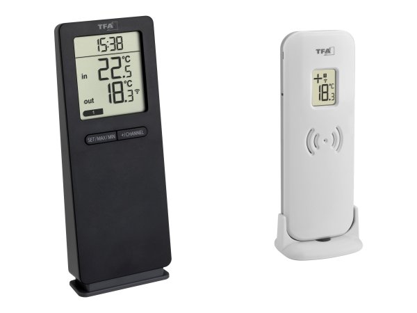 TFA 30.3071.01 schwarz LOGO 2.0 Funk-Thermometer