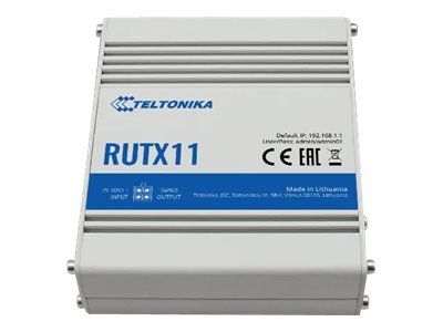 Teltonika RUTX11 - Wi-Fi 5 (802.11ac) - Dual-band (2.4 GHz/5 GHz) - Collegamento ethernet LAN - 3G -