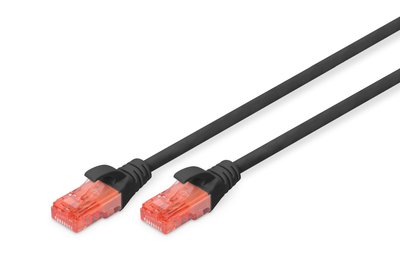 DIGITUS Cavo patch CAT 6 U/UTP - 0,5 m - Cat6 - U/UTP (UTP) - RJ-45 - RJ-45 - Nero