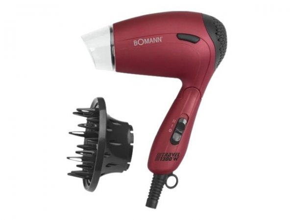 Bomann HTD 8005 CB - Rosso - Gancio per appendere - 1300 W - 110-230 V - 50 - 60 Hz