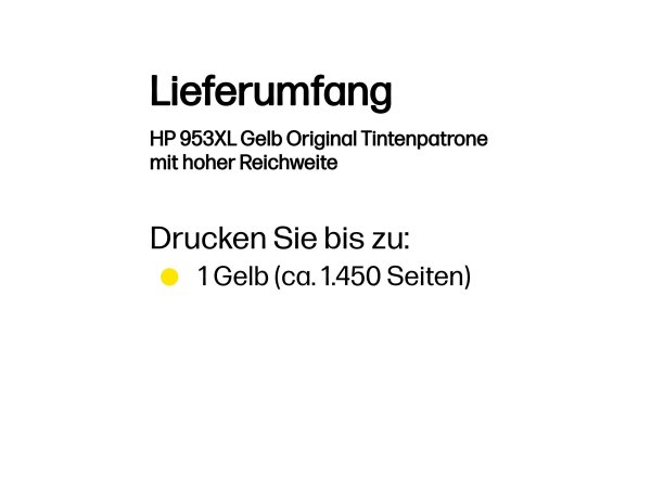 HP 953XL High Yield Yellow Original Ink - Originale - Cartuccia di inchiostro