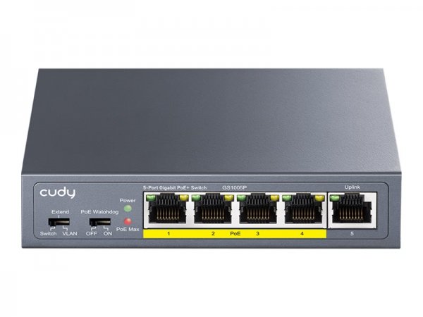 CUDY 5P GS1005P PoE+ - Interruttore - 1 Gbps