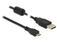 Delock 3m - USB 2.0-A/USB 2.0 Micro-B - 3 m - USB A - Micro-USB B - USB 2.0 - Maschio/Maschio - Nero