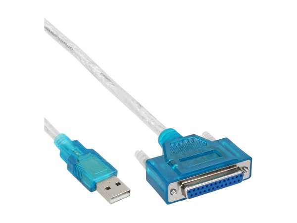 InLine Druckerkabel - USB (M) zu DB-25 (W)