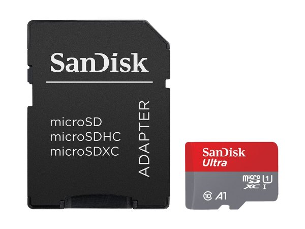 SanDisk Ultra - 32 GB - MicroSDHC - Classe 10 - 120 MB/s - Class 1 (U1) - Grigio - Rosso