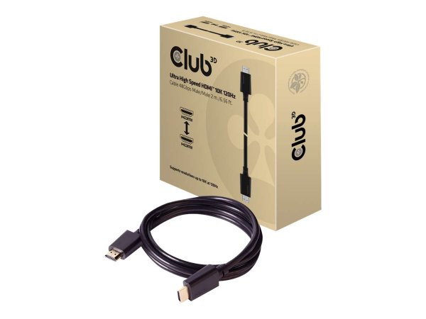 Club 3D Ultra High Speed HDMI 4K120Hz - 8K60Hz Certified Cable 48Gbps M/M 2 m / 6.56 ft - 2 m - HDMI