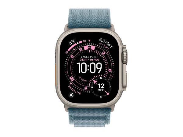 Apple Watch Ultra 3 Titan Cell Natur Alpine Loop blau L