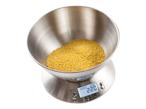Camry AD 3134 Electronic kitchen scale Stainless steel Round