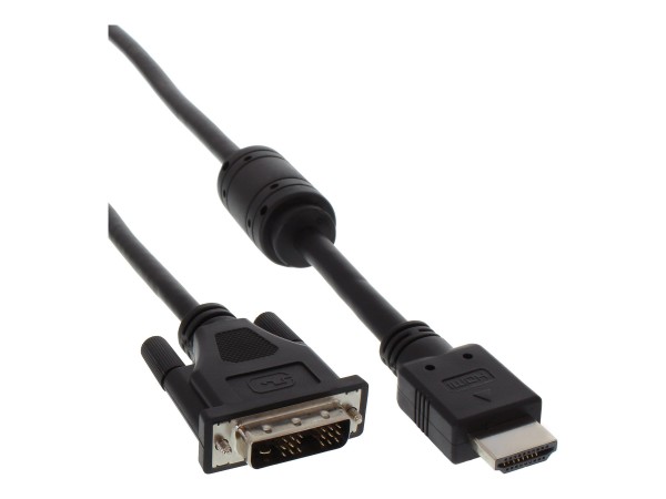 InLine Cavo HDMI a DVI 18+1 - ferrite - 3m - nero - M-M
