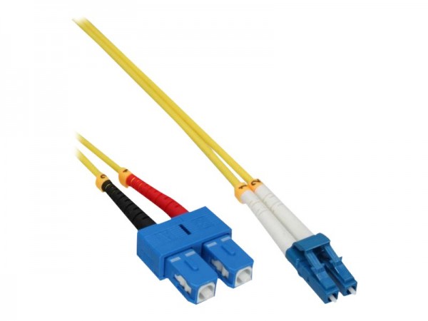 InLine Cavo Duplex - LC/SC 9/125µm - Fibra Ottica OS2 - 7,5m