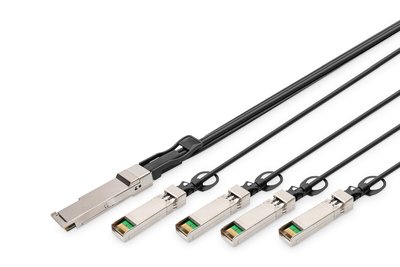DIGITUS Direct Attach Cable 40G QSFP+ to 4XSFP+ 3m - 3 m - SFP+ - 4x QSFP+