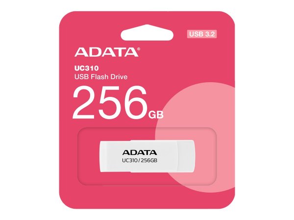 ADATA UC310 - 256 GB - USB tipo A - 3.2 Gen 1 (3.1 Gen 1) - 100 MB/s - Girevole - Bianco