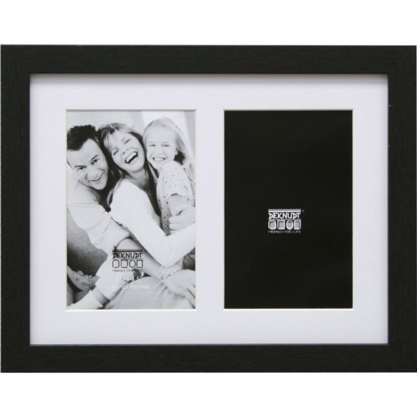 Deknudt S66KA2 Galerie 2x13x18 Holz schwarz mit Passepartout