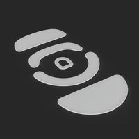 Caseking XM2 Serie Maus Skates 100% PTFE milchig-weiß - Single Set