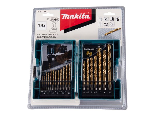 Makita Bohrersatz - für Metall - 19 Stücke B-67795