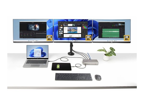StarTech.com Triple-Monitor Usb4 Dock 4K 60Hz