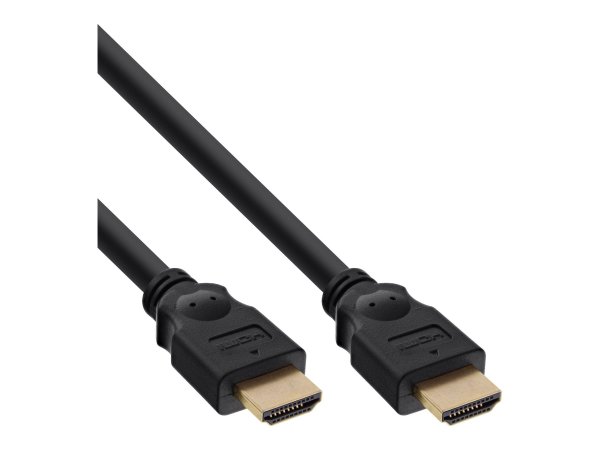 InLine Cavo HDMI-High Speed - Dorato - 1m - 3D - nero - maschio / maschio