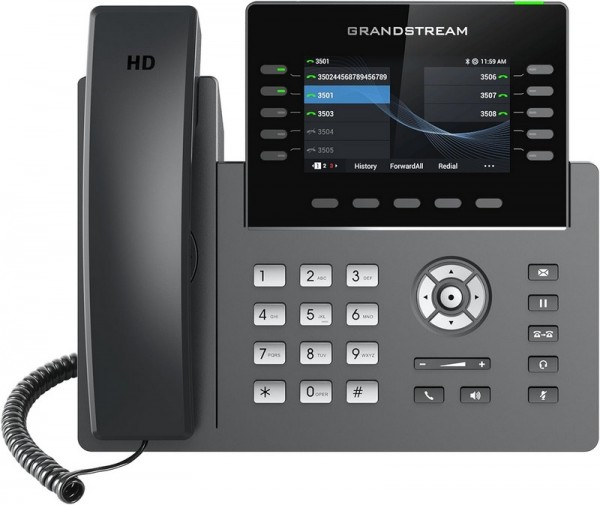 Grandstream GRP2616 - IP Phone - Nero - Cornetta cablata - In-band - Fuori banda - Info SIP - Superv