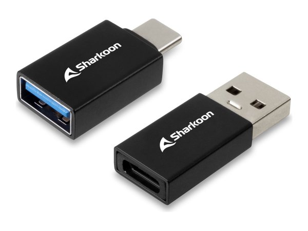 Sharkoon OfficePal USB-C Adapter - USB 3.2 Gen 1 (3.1 Gen 1) - USB tipo-C - Nero - Maschio/Femmina -