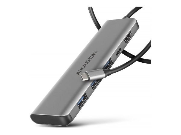 AXAGON HMC-5H USB-Hub HDMI USB-C PD USB-A USB 3.2 Gen 1 Thunderbolt 3 3