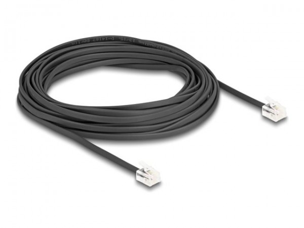 Delock Telefonkabel RJ11 Stecker zu schwarz - Cavo - Telefono